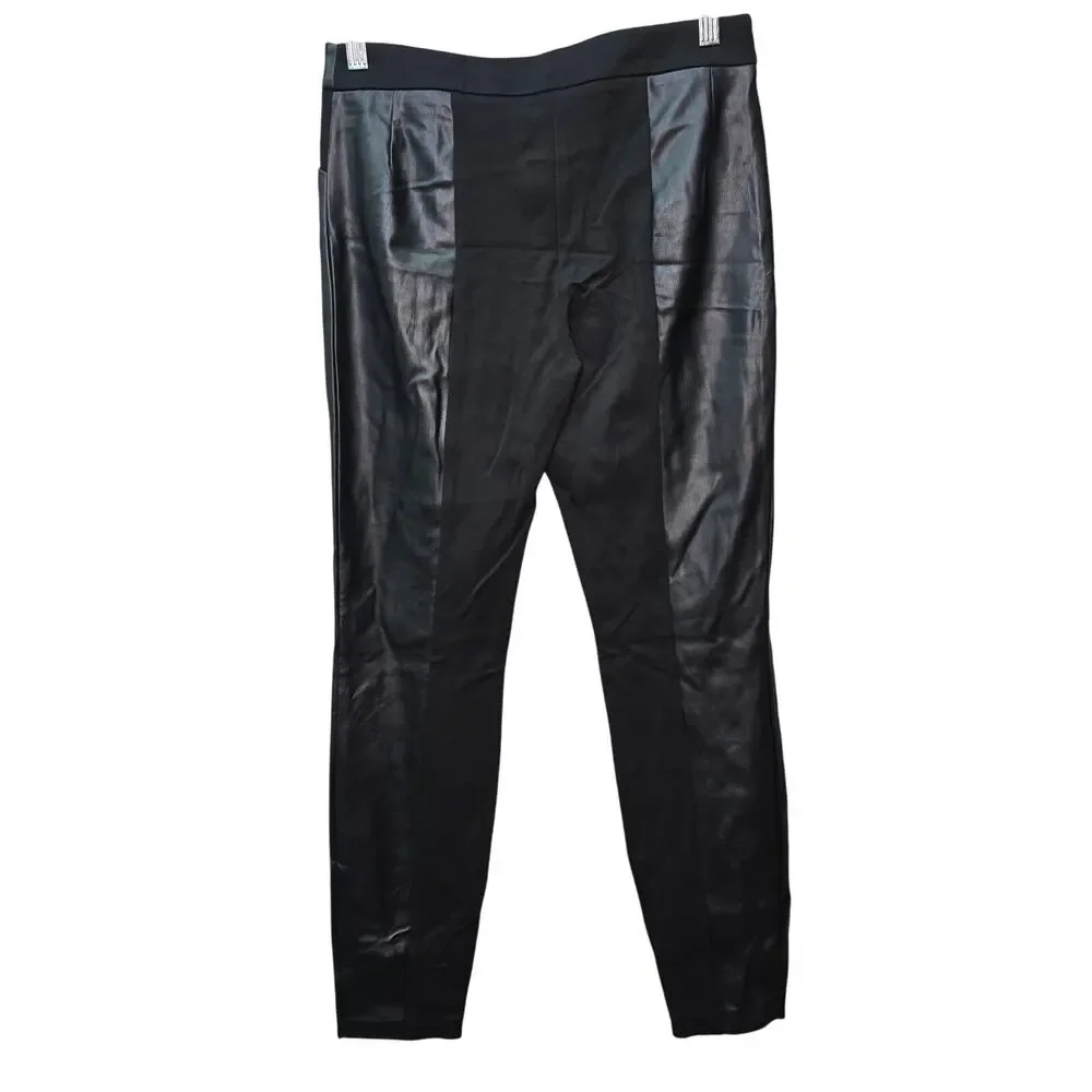 Bebe Faux Leather Pants Womens Size Small Black Biker Moto Gothic Steam Punk NEW - Picture 2 of 12